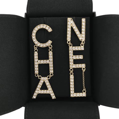 chanel earrings letter logo|the real Chanel earrings.